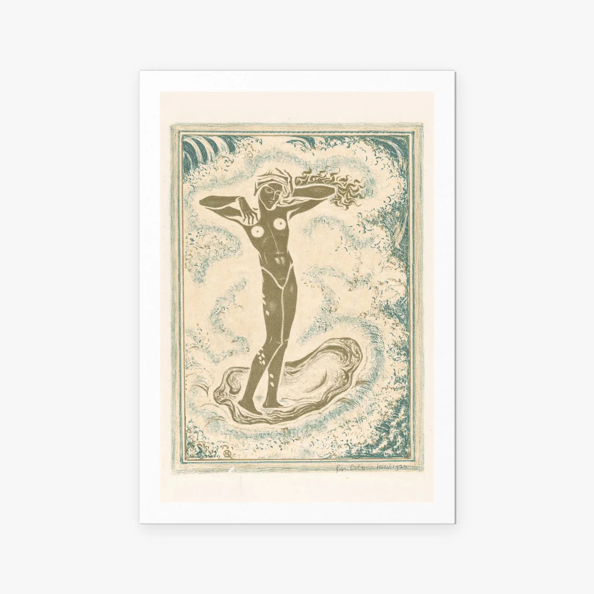 Nascita di Venere - Richard Nicolaüs Roland Holst, opera di Richard Nicolaüs Roland Holst (Art Nouveau), stampa artistica su carta, 80x115cm