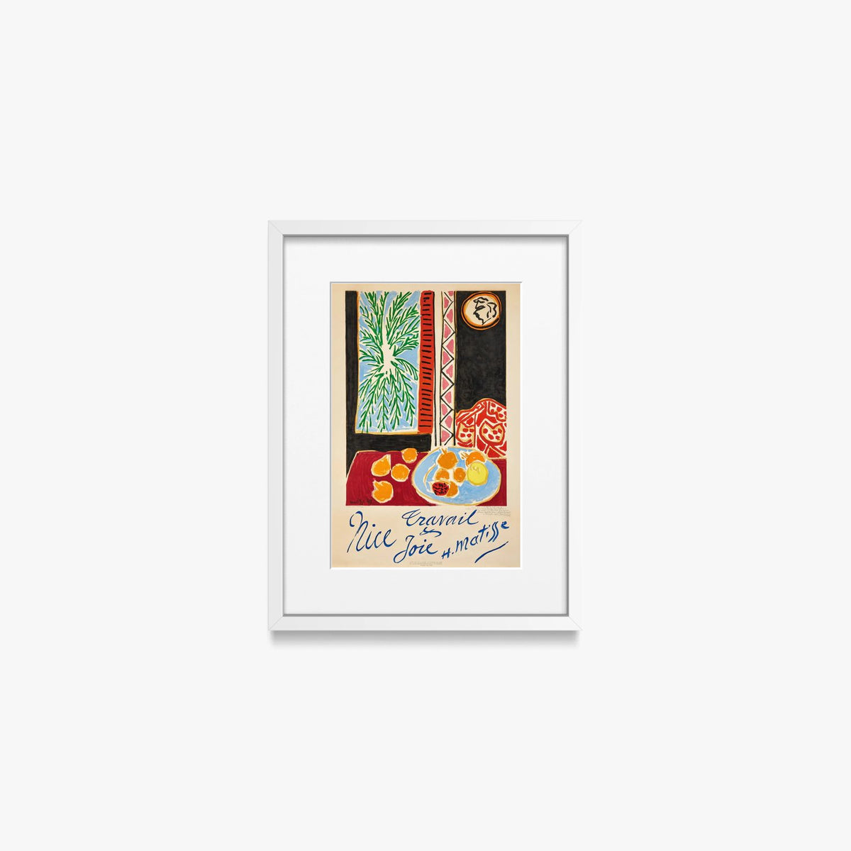 Nizza, Lavoro e Gioia - Henri Matisse, opera di Henri Matisse (Art Déco), stampa con passepartout e cornice bianca, 30x40cm