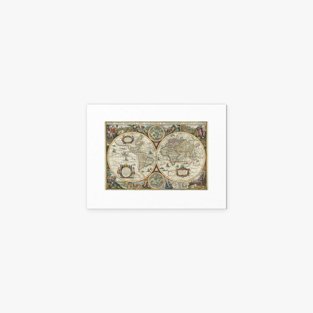 Nova Totius Terrarum Orbis Tabula - Melchior Tavernier II, opera di Melchior Tavernier II (Illustrazione), stampa artistica su carta, 40x30cm