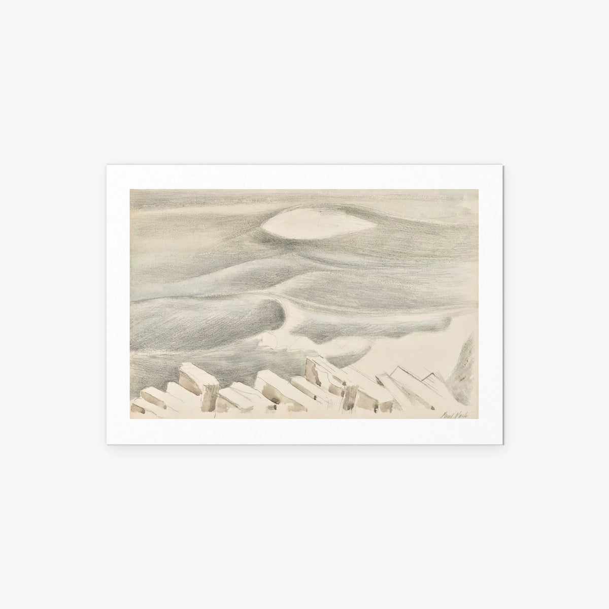 Onde - Paul Nash, opera di Paul Nash (Surrealismo), stampa artistica su carta, 85x60cm