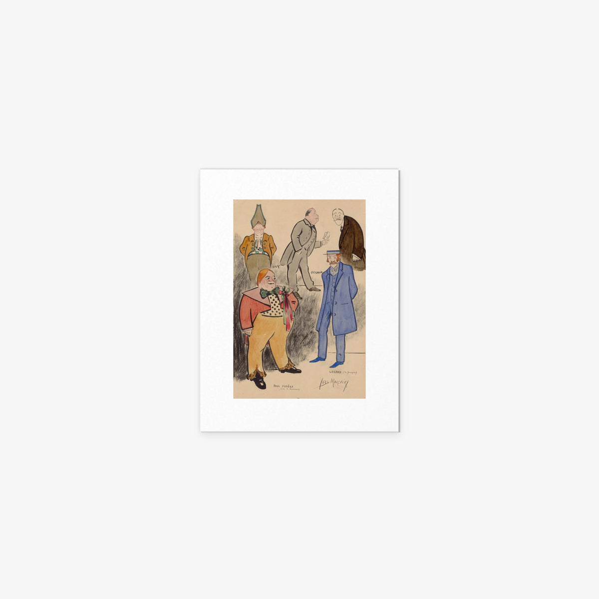 Paul Fugère e Lérand in Scena - Yves Marevéry, opera di Yves Marevéry (Illustrazione), stampa artistica su carta, 30x40cm
