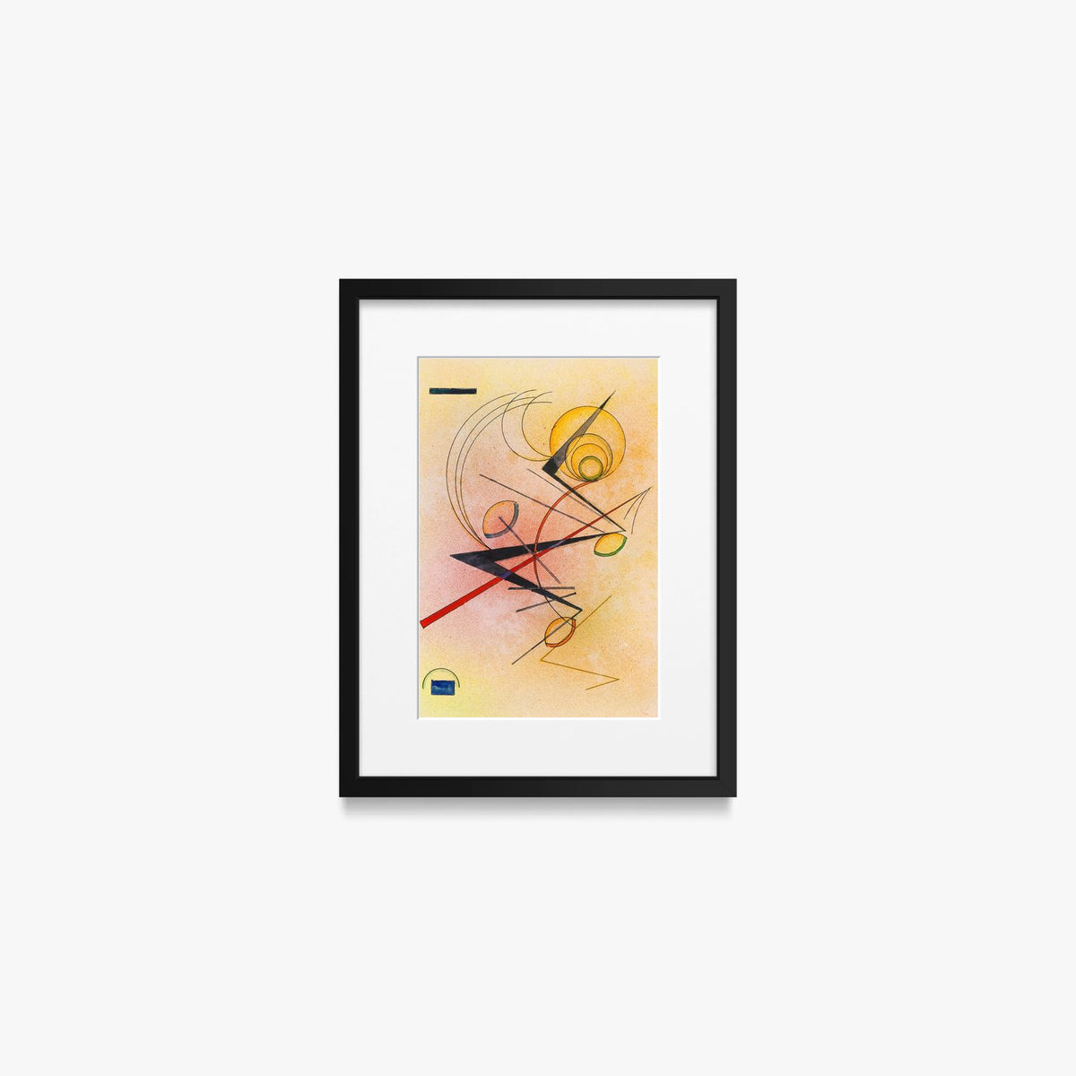 Piccolo Caldo - Wassily Kandinsky, opera di Wassily Kandinsky (Espressionismo), stampa con passepartout e cornice nera, 30x40cm