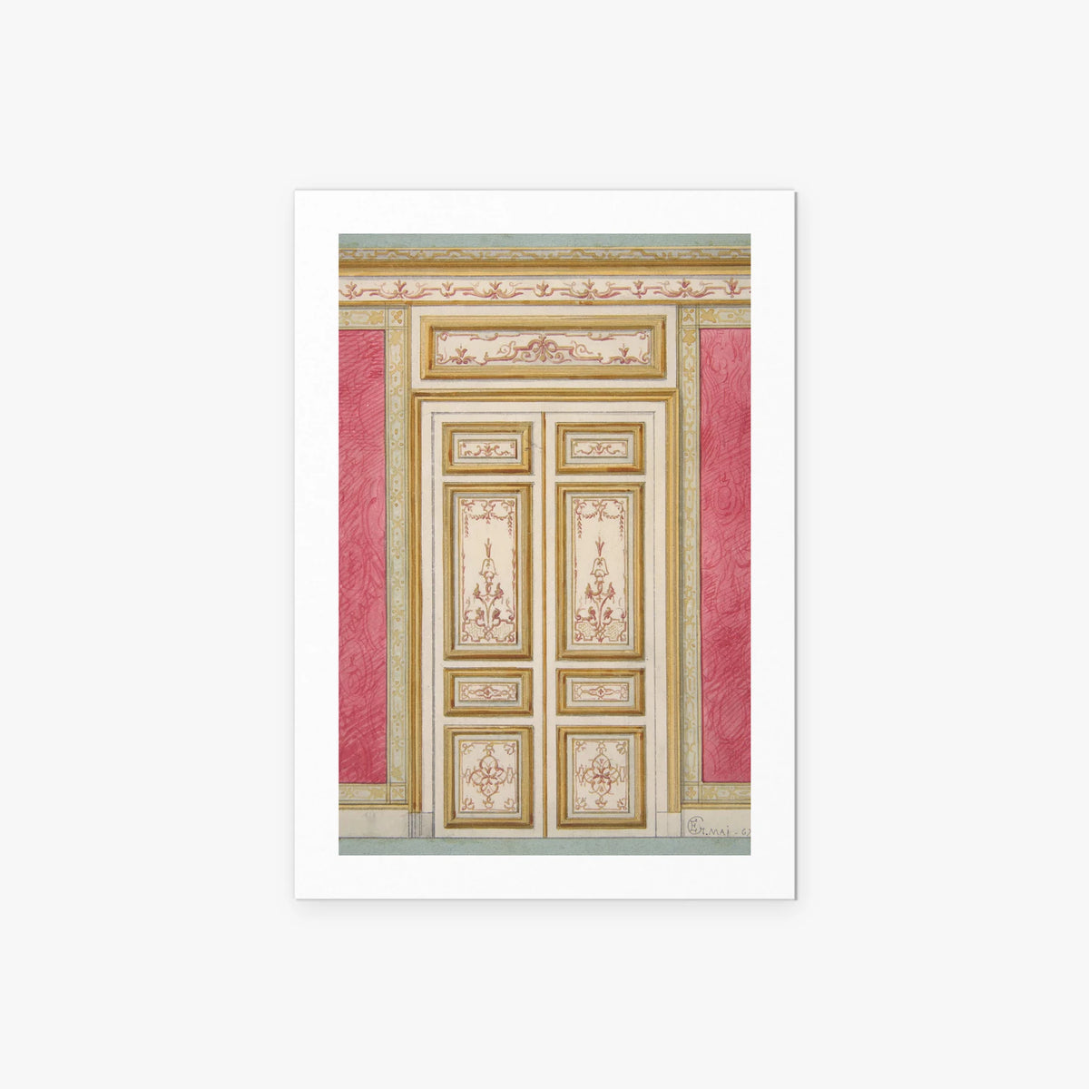 Porta Doppia in Stile Rococò - Jules-Edmond-Charles Lachaise, opera di Jules-Edmond-Charles Lachaise (Classici), stampa artistica su carta, 60x85cm