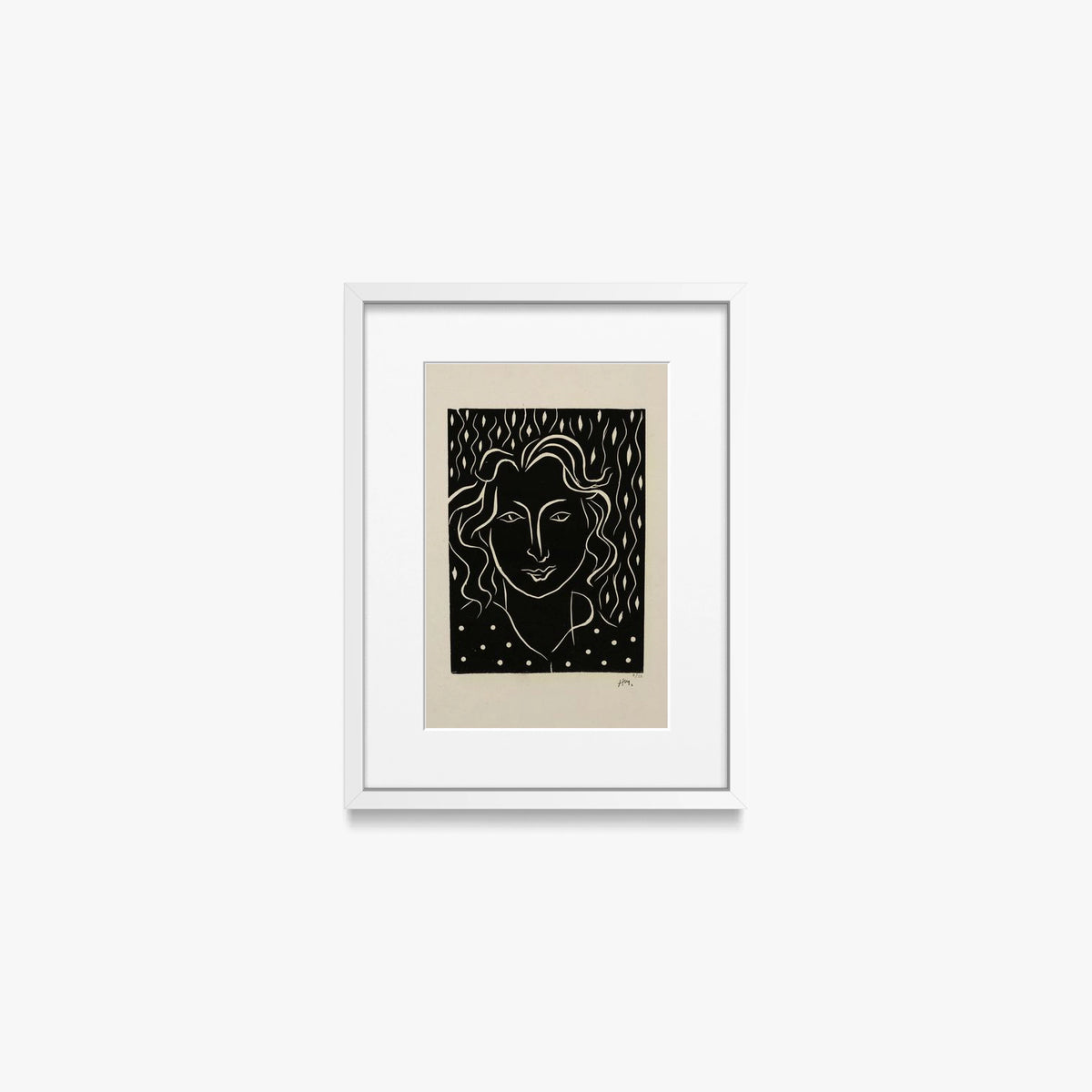 Primavera - Henri Matisse, opera di Henri Matisse (Art Déco), stampa con passepartout e cornice bianca, 30x40cm