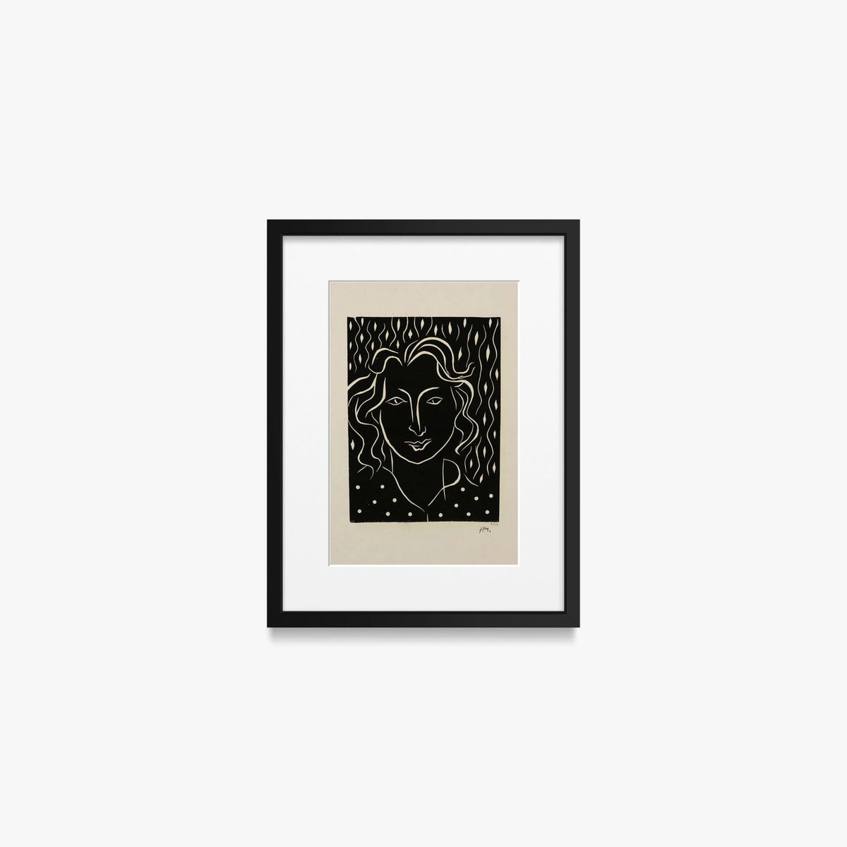 Primavera - Henri Matisse, opera di Henri Matisse (Art Déco), stampa con passepartout e cornice nera, 30x40cm