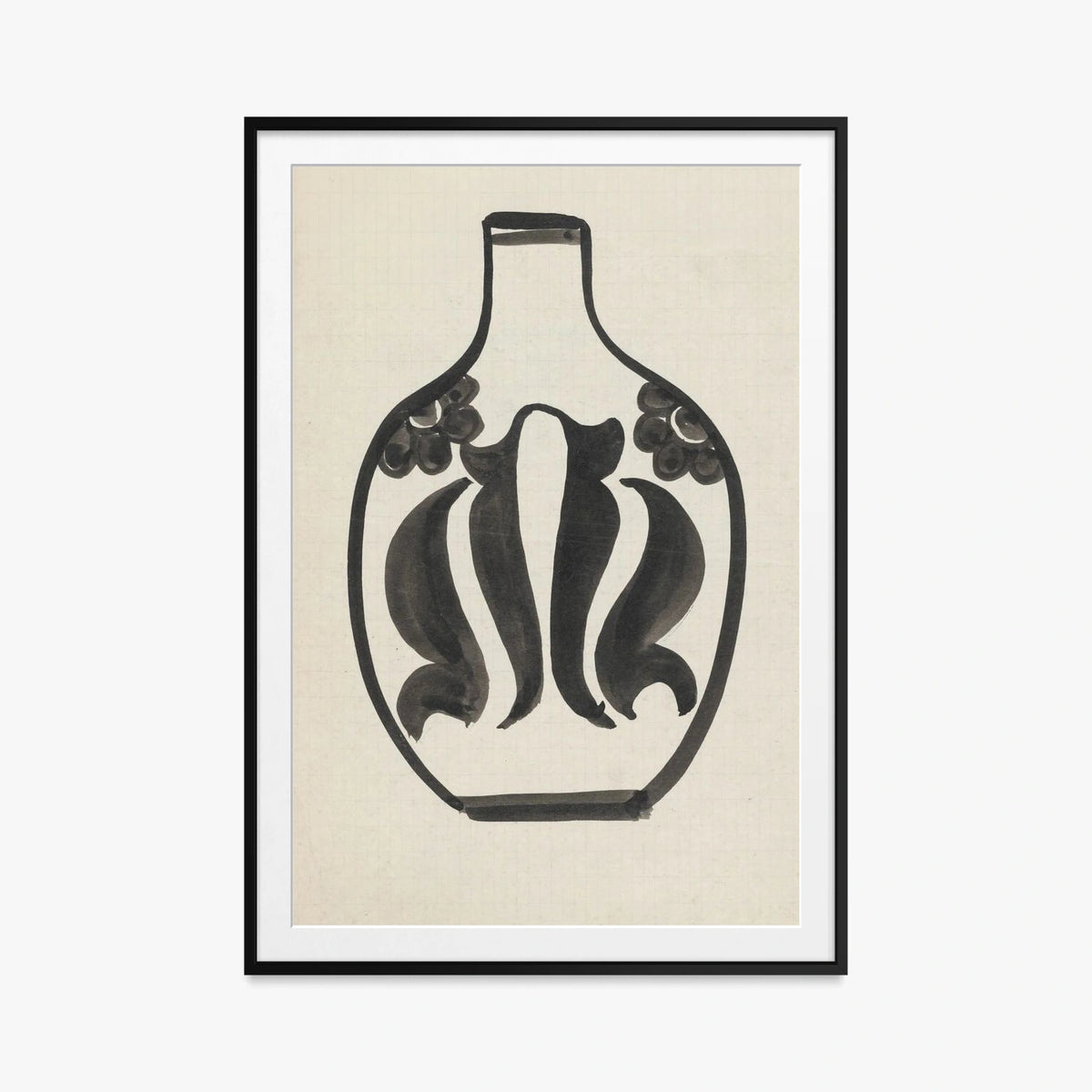 Progetto per un Vaso - Carel Adolph Lion Cachet, opera di Carel Adolph Lion Cachet (Art Nouveau), stampa con passepartout e cornice nera, 80x115cm