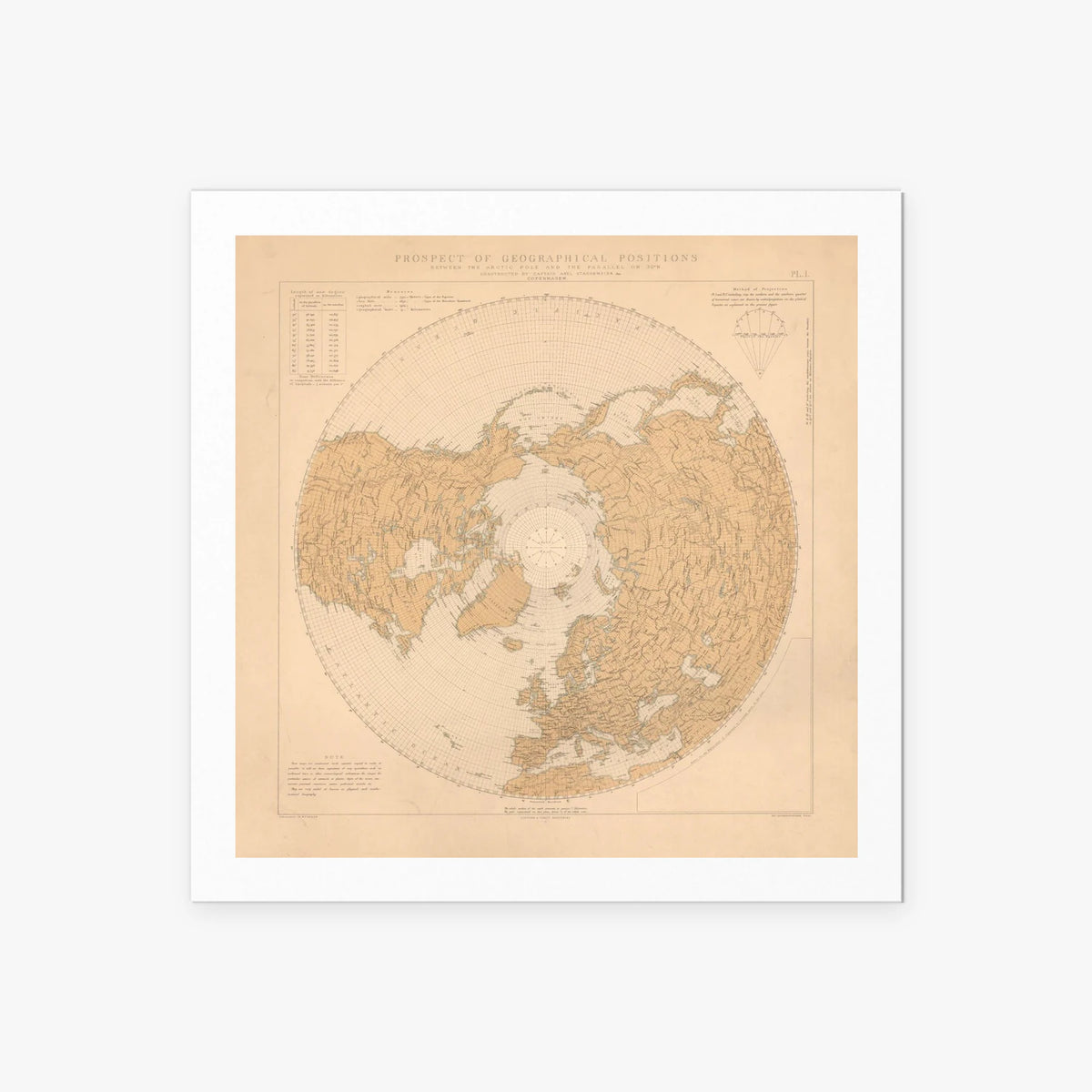 Dal Polo Artico al 30° Nord - Axel Staggemeier, opera di Axel Staggemeier (Illustrazione), stampa artistica su carta, 60x60cm