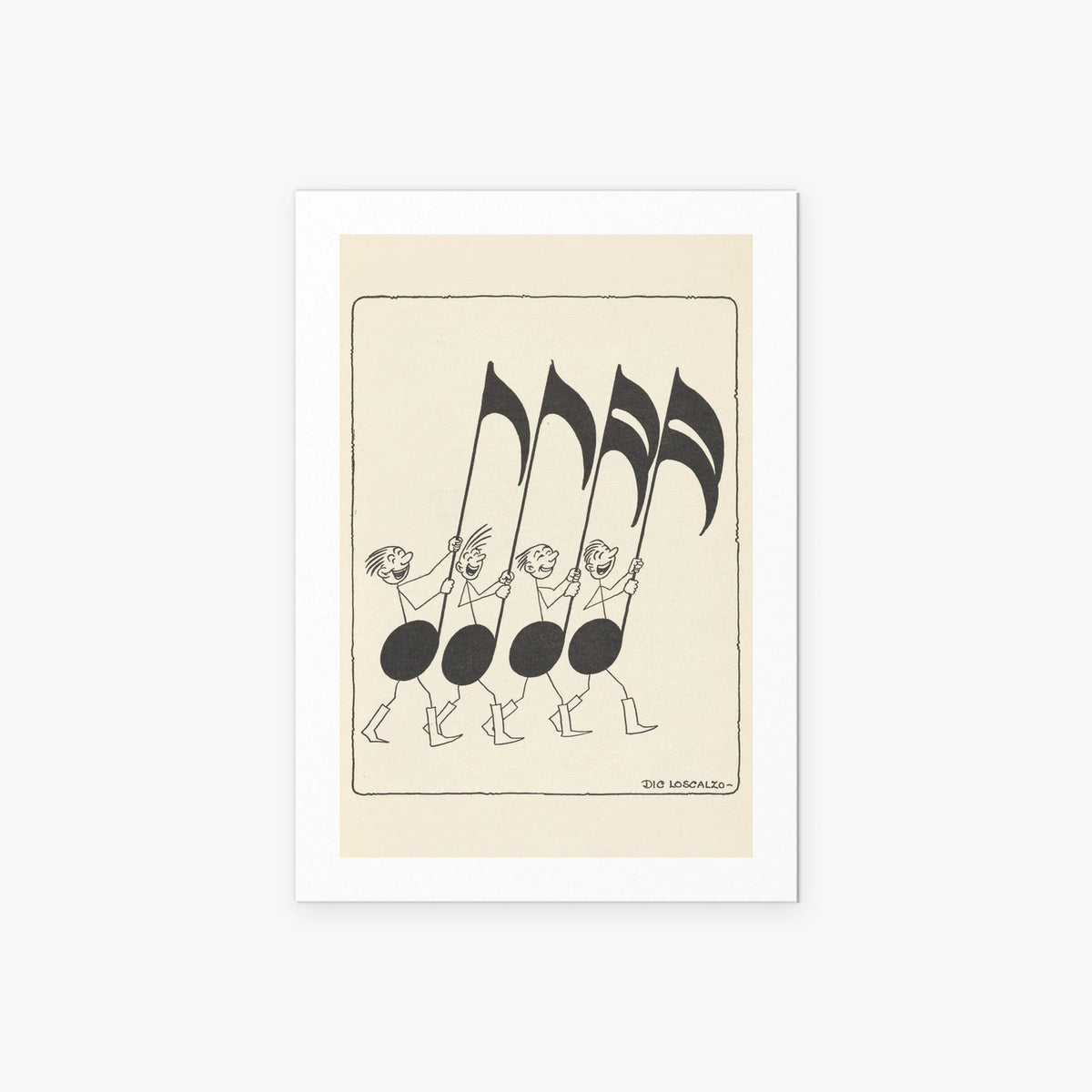 Rime Musicali, Tav. 5 - Dic Loscalzo, opera di Dic Loscalzo (Illustrazione), stampa artistica su carta, 60x85cm
