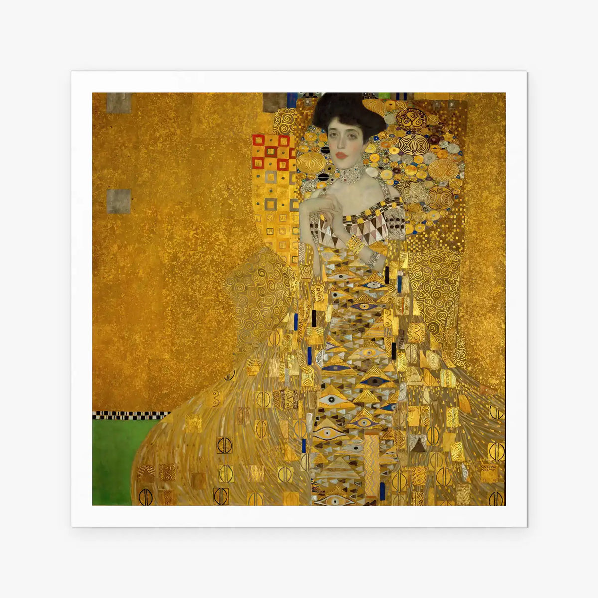 Ritratto di Adele Bloch-Bauer I - Gustav Klimt, opera di Gustav Klimt (Secessione Viennese), stampa artistica su carta, 80x80cm