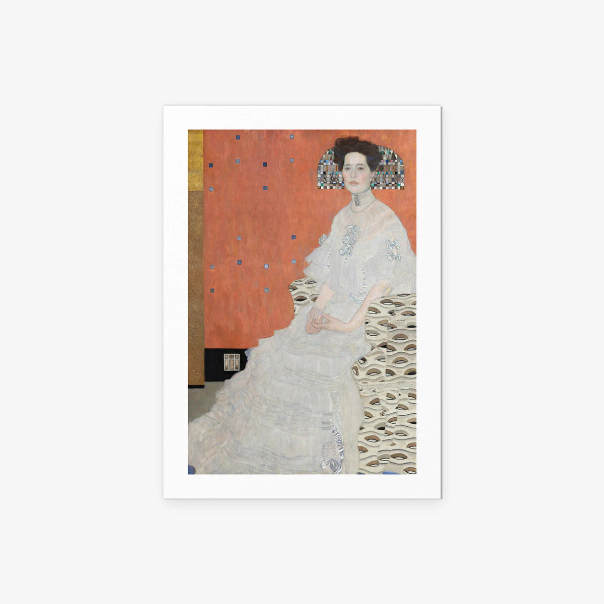 Ritratto di Fritza Riedler - Gustav Klimt, opera di Gustav Klimt (Secessione Viennese), stampa artistica su carta, 60x85cm