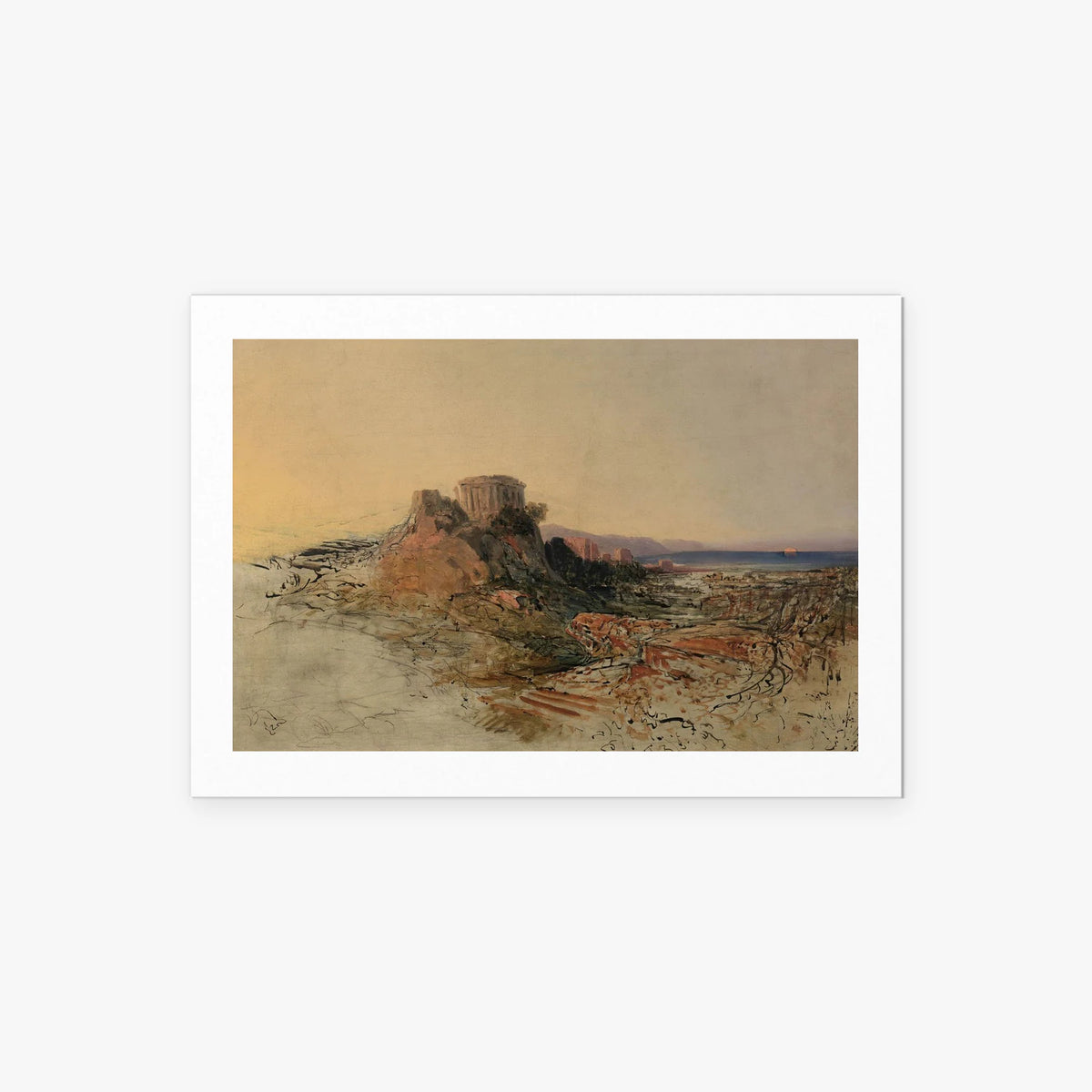 Rovine di Tempio Greco - Adalbert Stifter, opera di Adalbert Stifter (Classici), stampa artistica su carta, 85x60cm