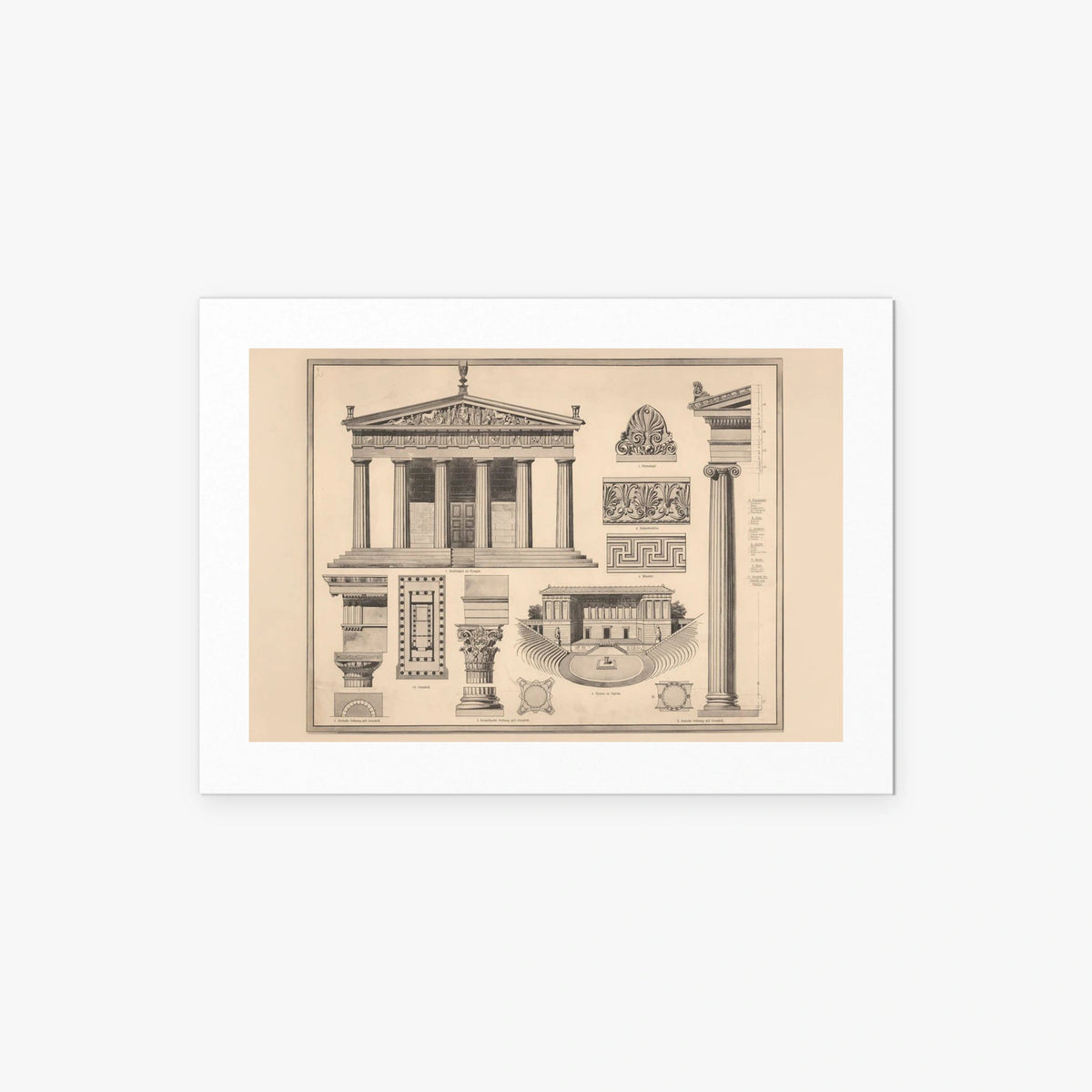 Stile Greco - Ferdinand Hirt & Sohn, opera di Ferdinand Hirt & Sohn (Classici), stampa artistica su carta, 70x50cm