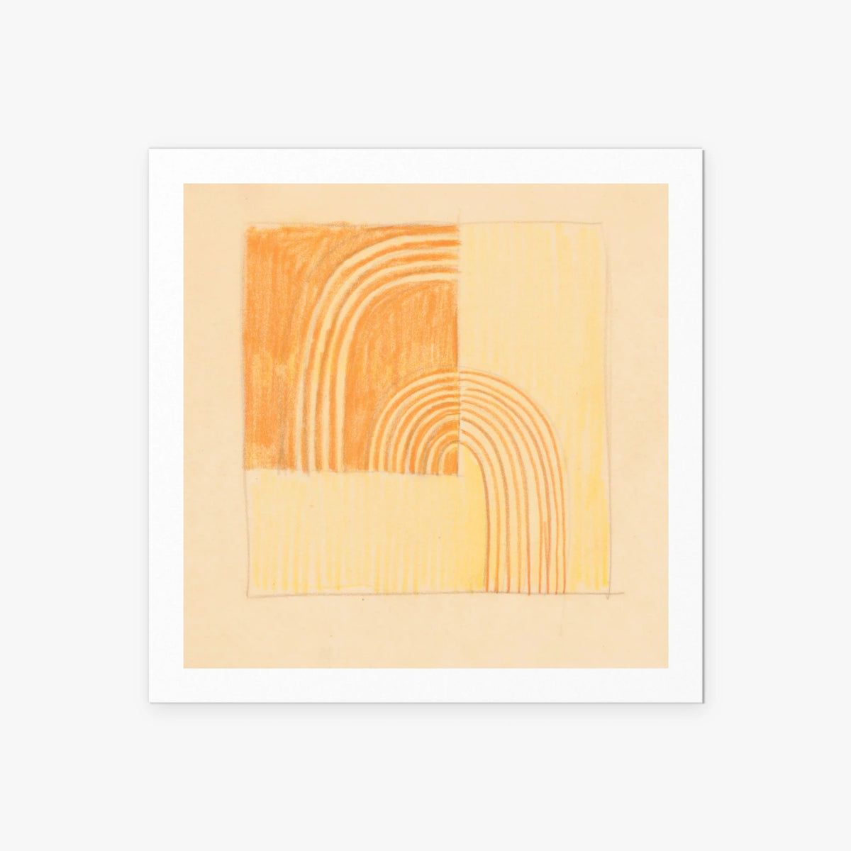 Intarsio Arancione e Giallo - Winold Reiss, opera di Winold Reiss (Art Déco), stampa artistica su carta, 60x60cm