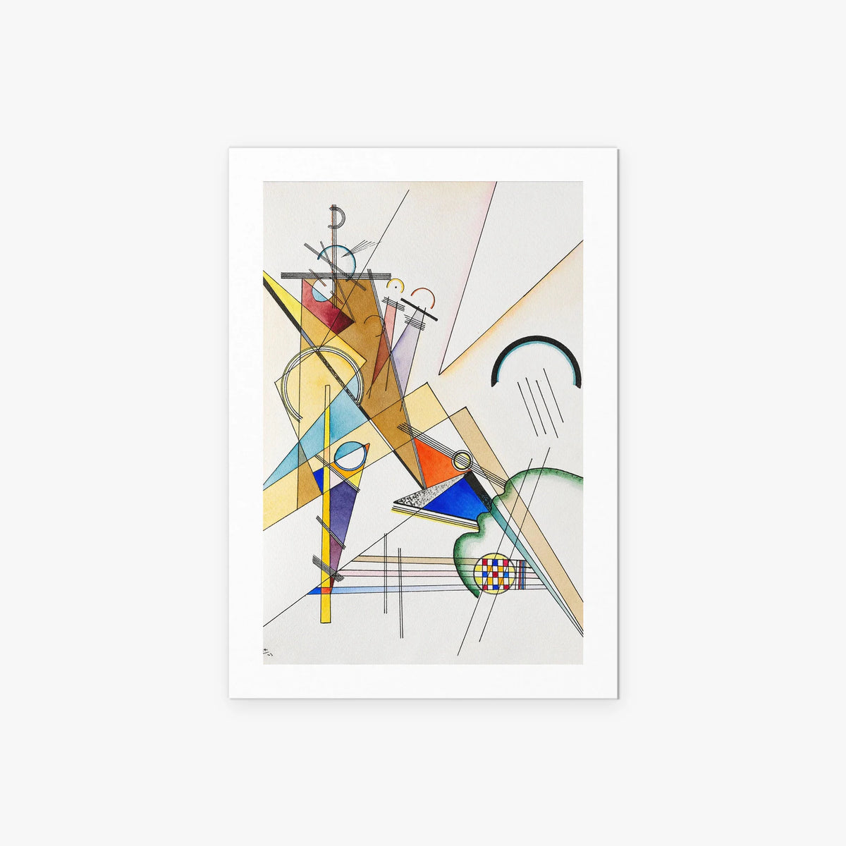 Tessuto - Wassily Kandinsky, opera di Wassily Kandinsky (Astrattismo), stampa artistica su carta, 60x85cm