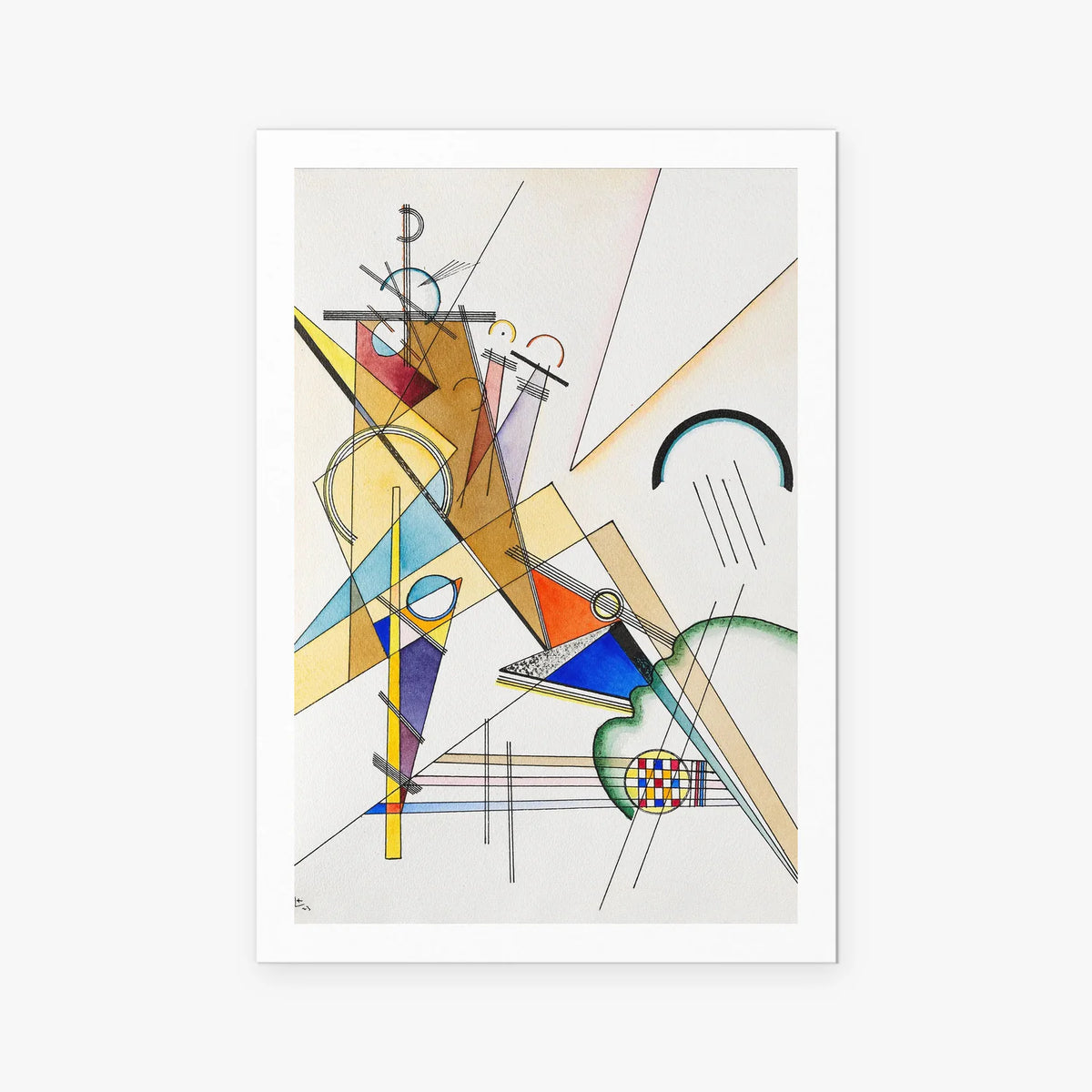 Tessuto - Wassily Kandinsky, opera di Wassily Kandinsky (Astrattismo), stampa artistica su carta, 80x115cm