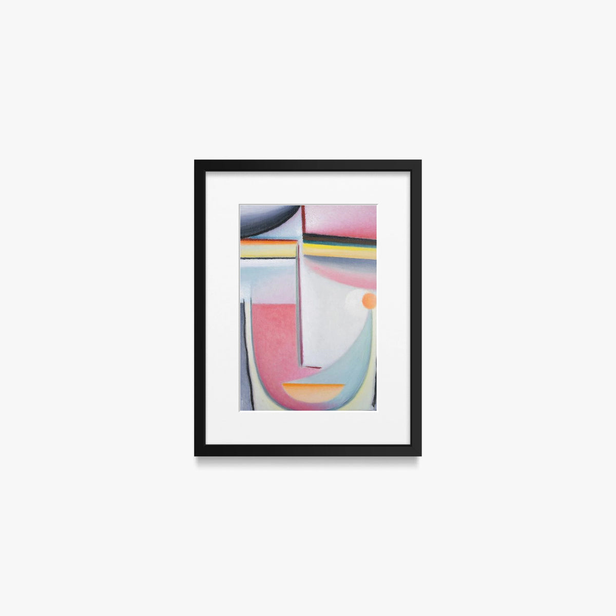 Testa Astratta, Sinfonia in Rosa - Alexej von Jawlensky, opera di Alexej von Jawlensky (Espressionismo), stampa con passepartout e cornice nera, 30x40cm