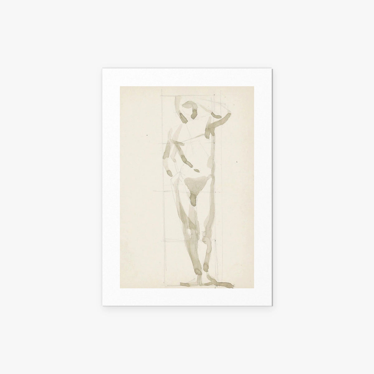 Uomo Nudo in Piedi - Reijer Stolk, opera di Reijer Stolk (Avanguardie), stampa artistica su carta, 50x70cm