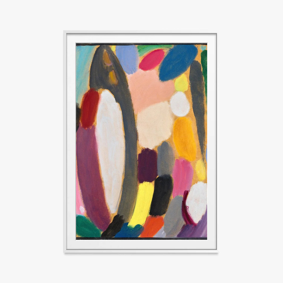 Variazione - Alexej von Jawlensky, opera di Alexej von Jawlensky (Espressionismo), stampa con passepartout e cornice bianca, 80x115cm