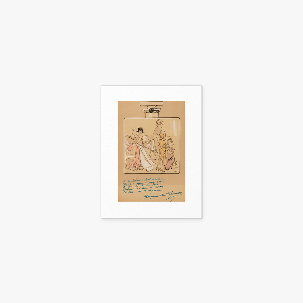Allo Specchio - Sem, opera di Sem (Georges Goursat) (Illustrazione), stampa artistica su carta, 30x40cm