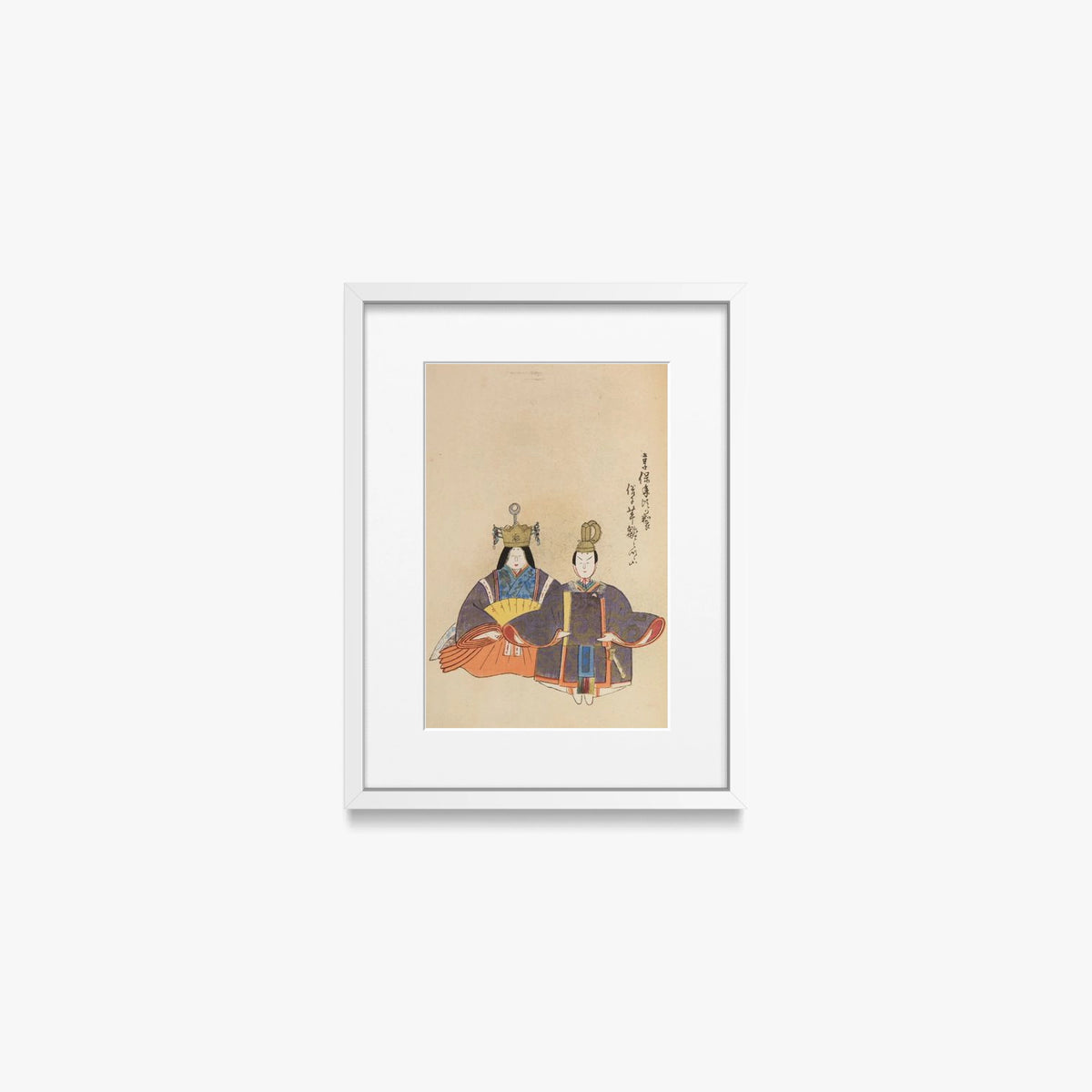 Amici d'Infanzia, Tav. 83 - Shimizu Seifū, opera di Shimizu Seifū (Ukiyo-e), stampa con passepartout e cornice bianca, 30x40cm