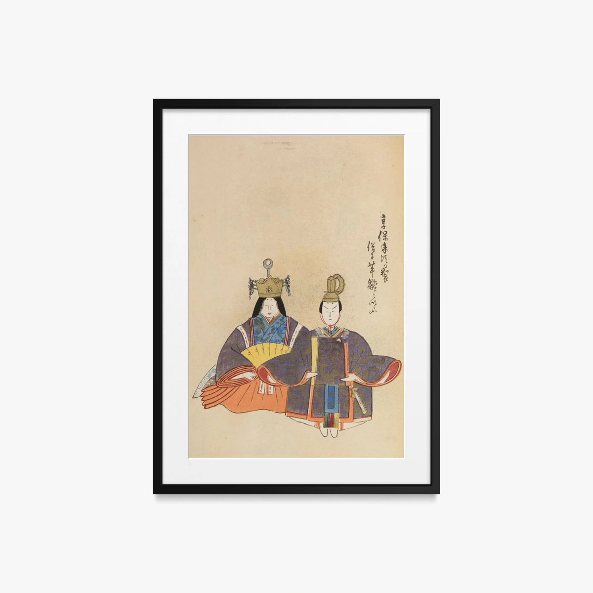 Amici d'Infanzia, Tav. 83 - Shimizu Seifū, opera di Shimizu Seifū (Ukiyo-e), stampa con passepartout e cornice nera, 50x70cm