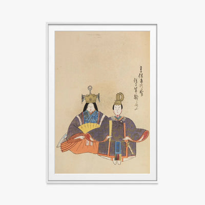 Amici d'Infanzia, Tav. 83 - Shimizu Seifū, opera di Shimizu Seifū (Ukiyo-e), stampa con passepartout e cornice bianca, 80x115cm