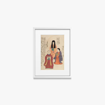 Amici d'Infanzia, Tav. 85 - Shimizu Seifū, opera di Shimizu Seifū (Ukiyo-e), stampa con passepartout e cornice bianca, 30x40cm
