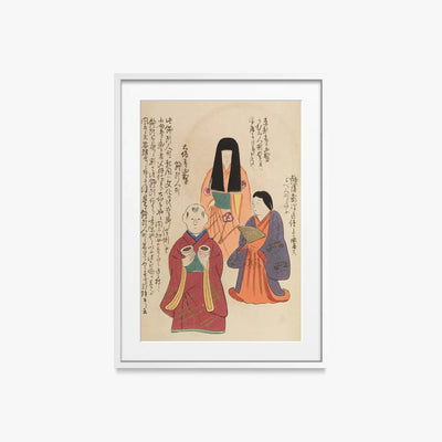 Amici d'Infanzia, Tav. 85 - Shimizu Seifū, opera di Shimizu Seifū (Ukiyo-e), stampa con passepartout e cornice bianca, 50x70cm