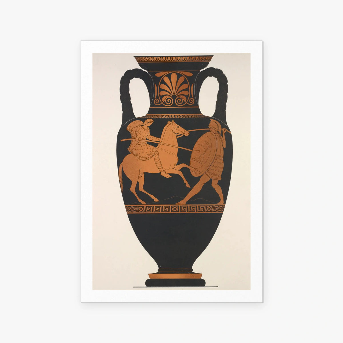 Greco e Amazzone - Anonimo, opera di Anonimo (Arte Greca Antica (ceramica attica)), stampa artistica su carta, 80x115cm