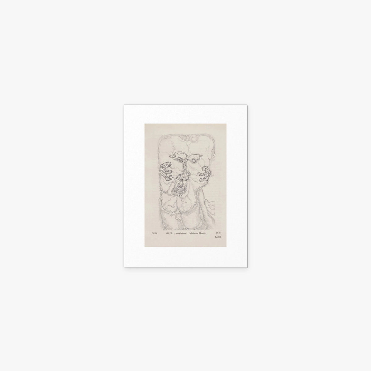 Apparizione nell'Aria - Hans Prinzhorn, opera di Hans Prinzhorn (Art Brut), stampa artistica su carta, 30x40cm