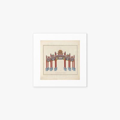 Arco di Trionfo con Fuochi - Arcs de Triomphe et Berceaux Chinois, opera di Arcs de Triomphe et Berceaux Chinois (Art Nouveau), stampa artistica su carta, 40x40cm