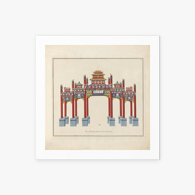 Arco di Trionfo con Fuochi - Arcs de Triomphe et Berceaux Chinois, opera di Arcs de Triomphe et Berceaux Chinois (Art Nouveau), stampa artistica su carta, 50x50cm