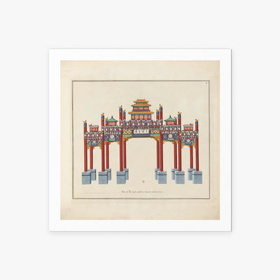Arco di Trionfo con Fuochi - Arcs de Triomphe et Berceaux Chinois, opera di Arcs de Triomphe et Berceaux Chinois (Art Nouveau), stampa artistica su carta, 60x60cm