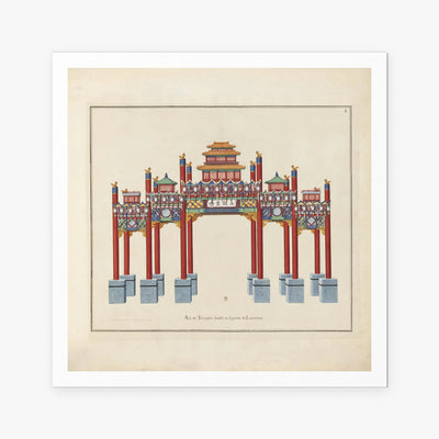 Arco di Trionfo con Fuochi - Arcs de Triomphe et Berceaux Chinois, opera di Arcs de Triomphe et Berceaux Chinois (Art Nouveau), stampa artistica su carta, 80x80cm