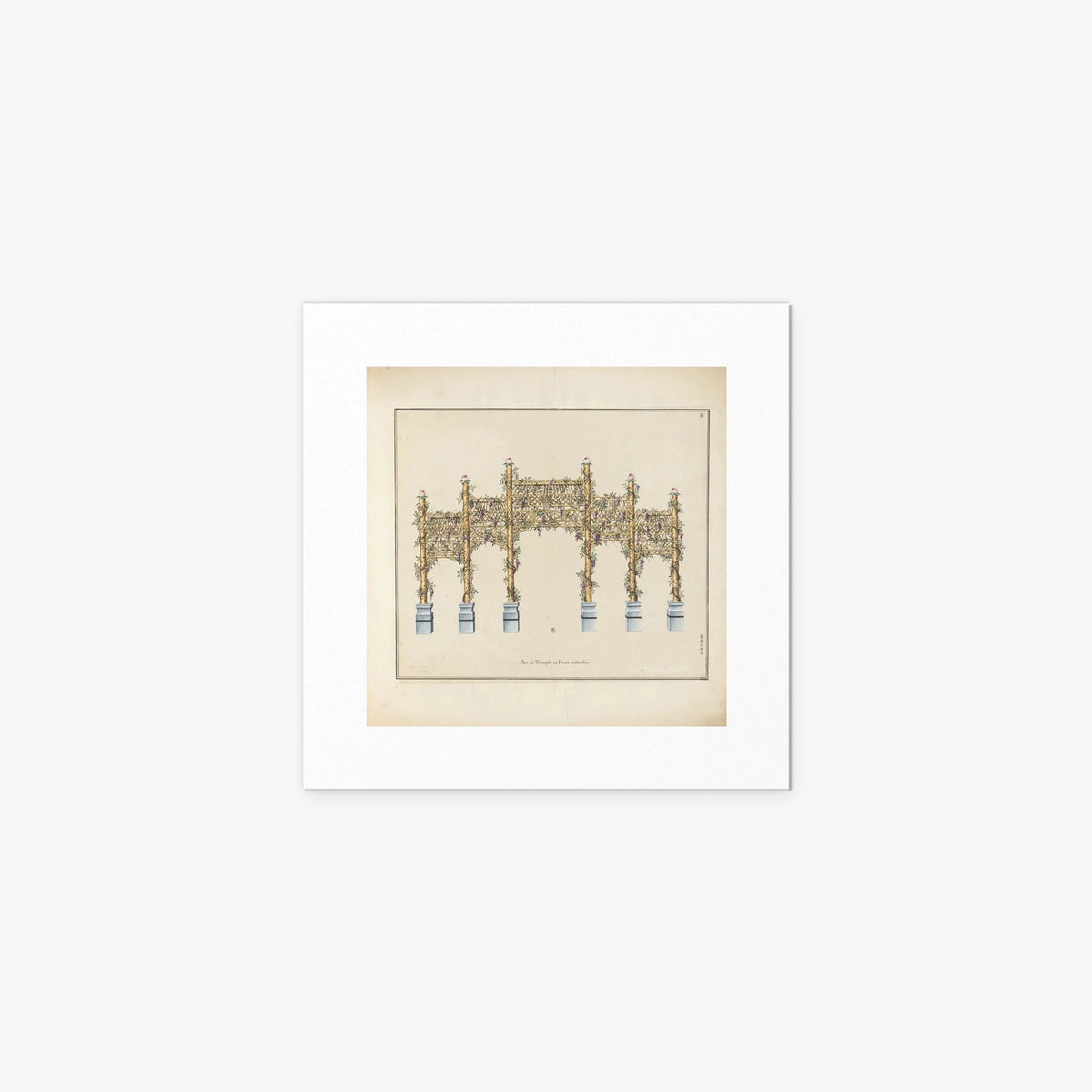 Arco di Trionfo in Fiori - Arcs de Triomphe et Berceaux Chinois, opera di Arcs de Triomphe et Berceaux Chinois (Art Nouveau), stampa artistica su carta, 40x40cm