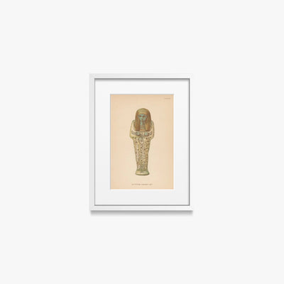 Arte Ceramica Egizia, Tav. 7 - Henry Wallis, opera di Henry Wallis (Egittologia), stampa con passepartout e cornice bianca, 30x40cm