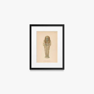 Arte Ceramica Egizia, Tav. 7 - Henry Wallis, opera di Henry Wallis (Egittologia), stampa con passepartout e cornice nera, 30x40cm