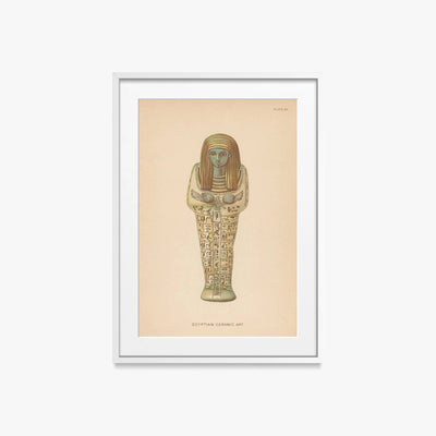 Arte Ceramica Egizia, Tav. 7 - Henry Wallis, opera di Henry Wallis (Egittologia), stampa con passepartout e cornice bianca, 50x70cm