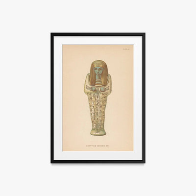 Arte Ceramica Egizia, Tav. 7 - Henry Wallis, opera di Henry Wallis (Egittologia), stampa con passepartout e cornice nera, 50x70cm