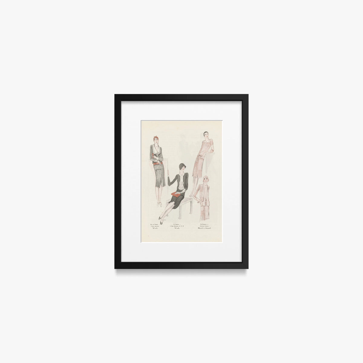 Arte, Gusto, Bellezza n. 106 - J. Dory, opera di J. Dory (Art Déco), stampa con passepartout e cornice nera, 30x40cm
