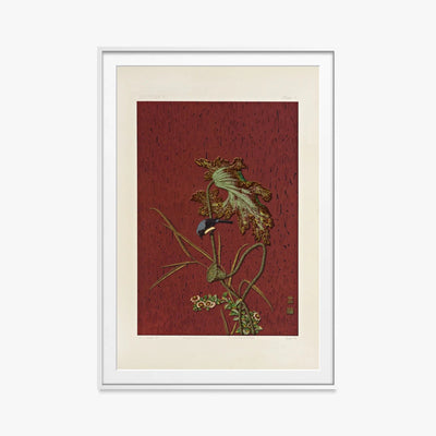 Arti Ornamentali Giapponesi, Tav. 62 - George Ashdown Audsley, opera di George Ashdown Audsley (Ukiyo-e), stampa con passepartout e cornice bianca, 80x115cm