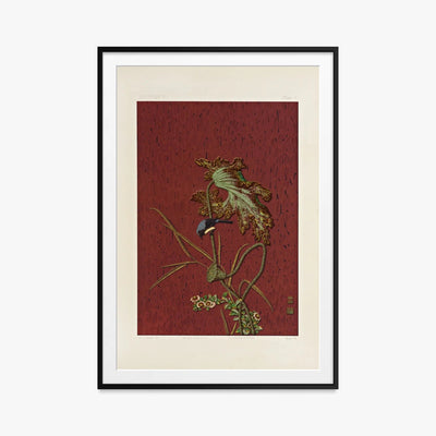 Arti Ornamentali Giapponesi, Tav. 62 - George Ashdown Audsley, opera di George Ashdown Audsley (Ukiyo-e), stampa con passepartout e cornice nera, 80x115cm