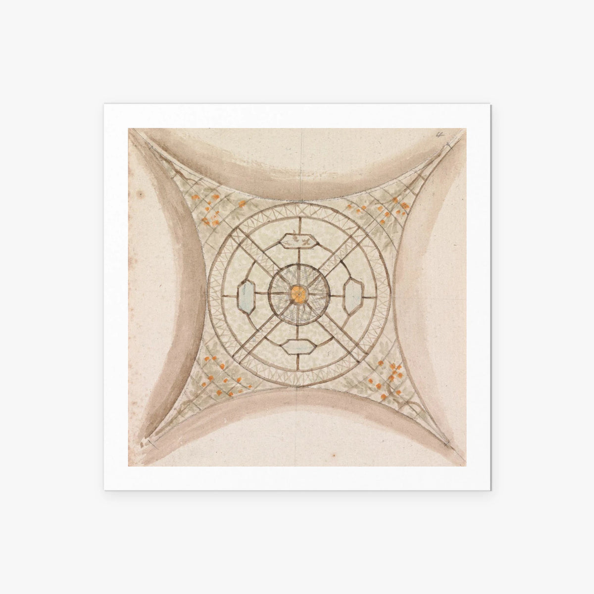Soffitto in Vaticano - Henry Swinburne, opera di Henry Swinburne (Art Nouveau), stampa artistica su carta, 60x60cm