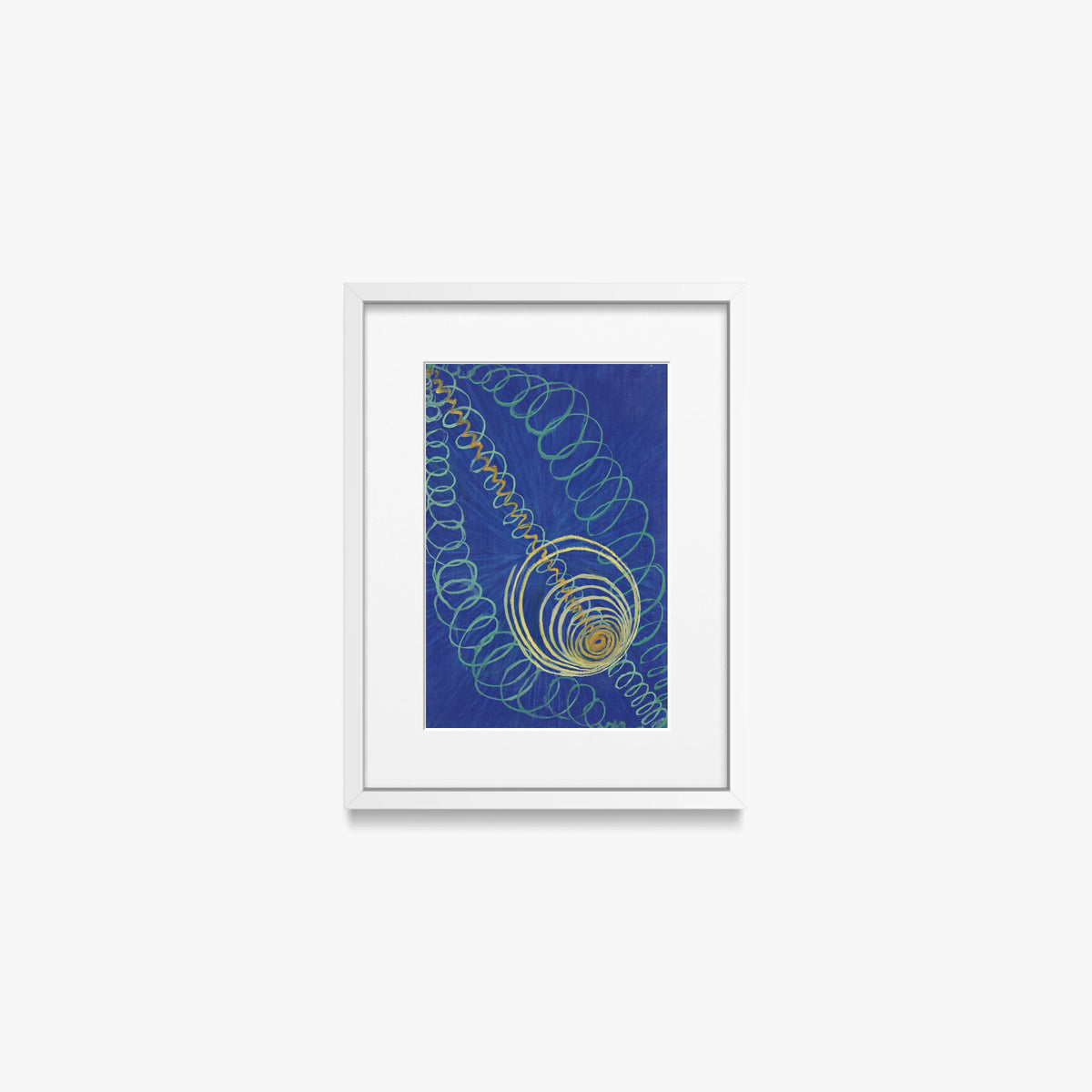 Caos Primordiale, n. 16 - Hilma af Klint, opera di Hilma af Klint (Astrattismo), stampa con passepartout e cornice bianca, 30x40cm