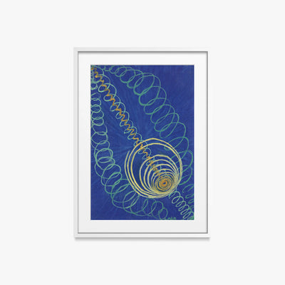 Caos Primordiale, n. 16 - Hilma af Klint, opera di Hilma af Klint (Astrattismo), stampa con passepartout e cornice bianca, 50x70cm
