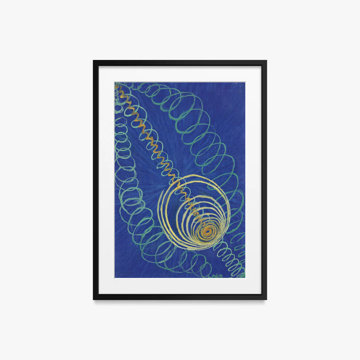 Caos Primordiale, n. 16 - Hilma af Klint, opera di Hilma af Klint (Astrattismo), stampa con passepartout e cornice nera, 50x70cm