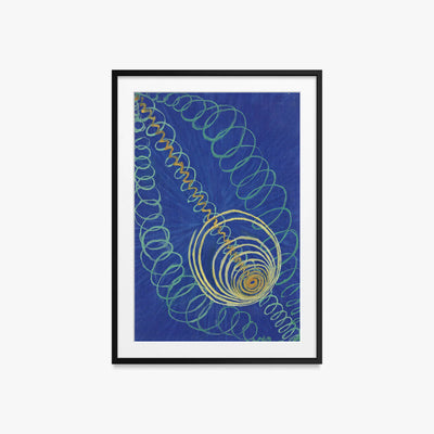 Caos Primordiale, n. 16 - Hilma af Klint, opera di Hilma af Klint (Astrattismo), stampa con passepartout e cornice nera, 60x85cm
