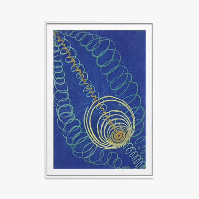 Caos Primordiale, n. 16 - Hilma af Klint, opera di Hilma af Klint (Astrattismo), stampa con passepartout e cornice bianca, 80x115cm