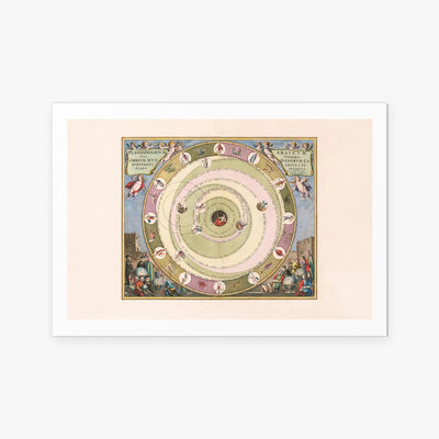 Carta Celeste di Arato - Andreas Cellarius, opera di Andreas Cellarius (Cartografia), stampa artistica su carta, 115x80cm