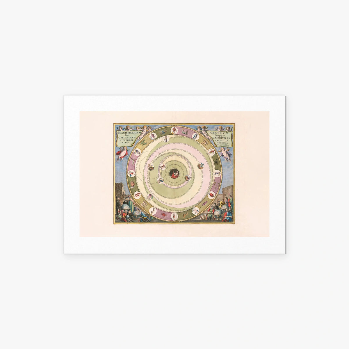 Carta Celeste di Arato - Andreas Cellarius, opera di Andreas Cellarius (Cartografia), stampa artistica su carta, 70x50cm